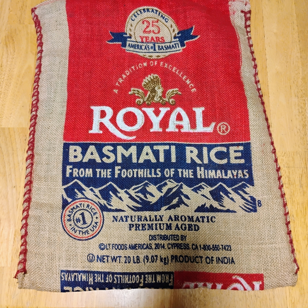 Royal Basmati Rice Burlap Sack